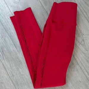 Fabletics SculptKnit by Fabletics Vibrant Red 7/8 Leggings XS